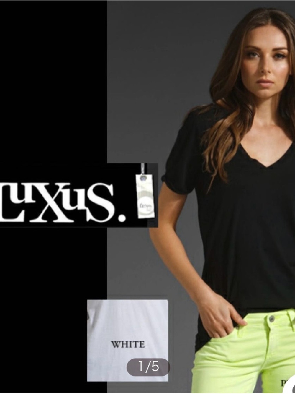 Fluxus Black V-Neck Short Sleeve Tee